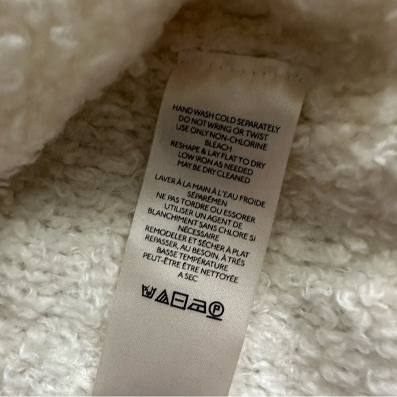 NWT Free People Teddy Bear Tunic Sweater Ivory Sugar Swirl - Size Medium - Picture 11 of 13